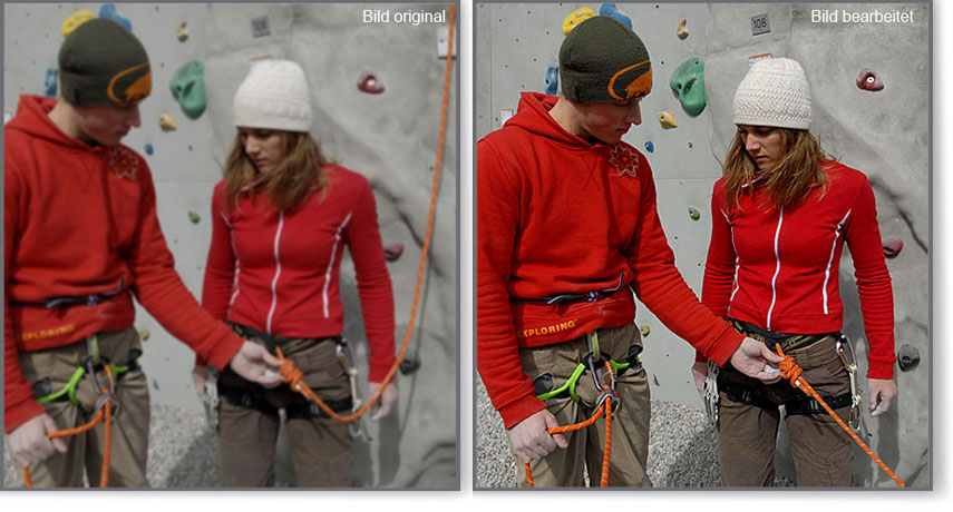 Bergsteiger Bild original und nachbearbeitet Bergsteiger Bild original und
nachbearbeitet